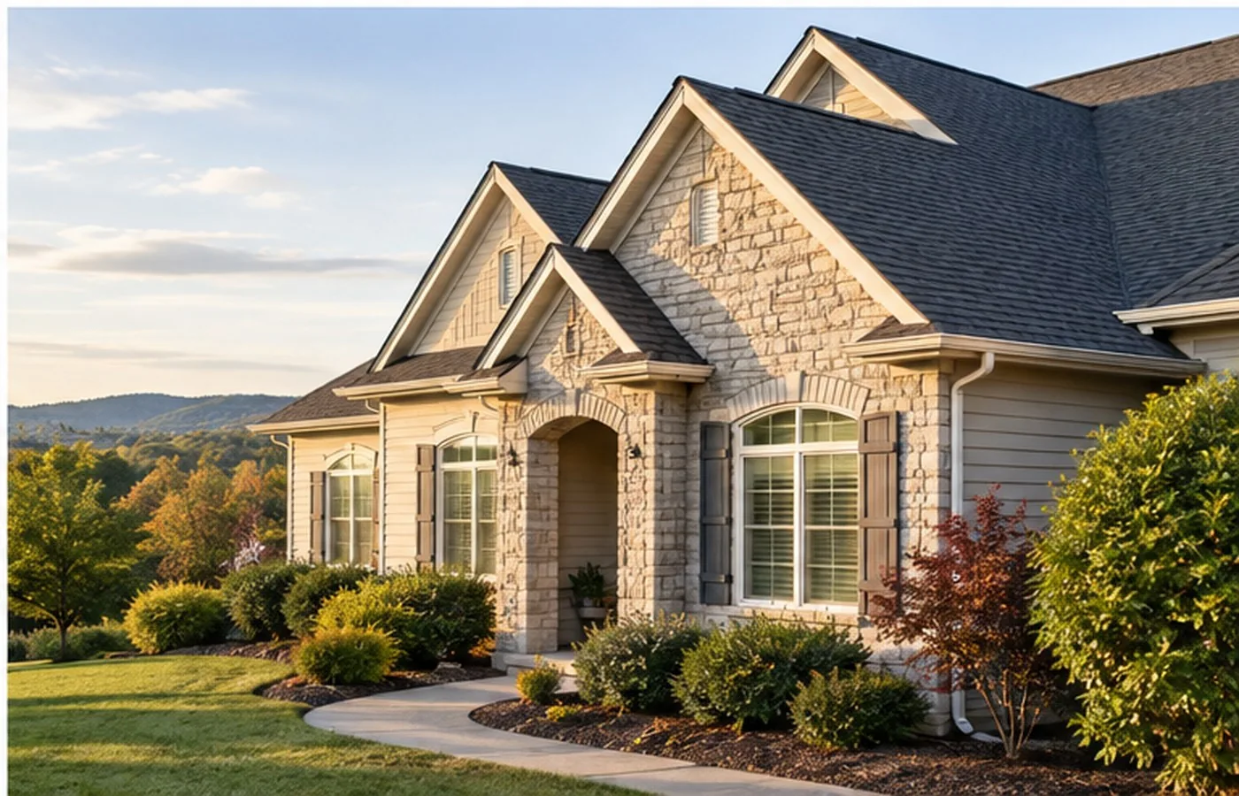 Gutter maintenance on a Knoxville home